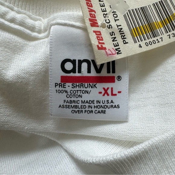 NWT Vintage Anvil 90’s White Wolf Pack Sansegal T-Shirt Top Size XL - Picture 8 of 9